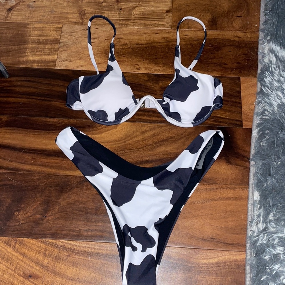 cow print bikini